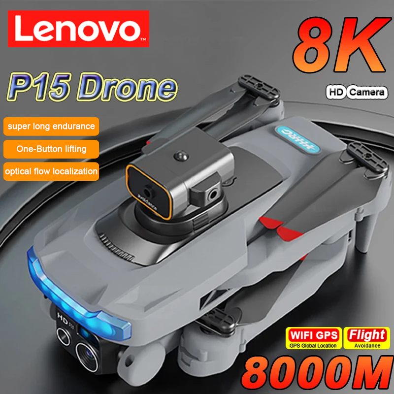 Rc Hobby Wholesale - Lenovo-P15 Profissional Evitar Obstáculos Drone, 8K,