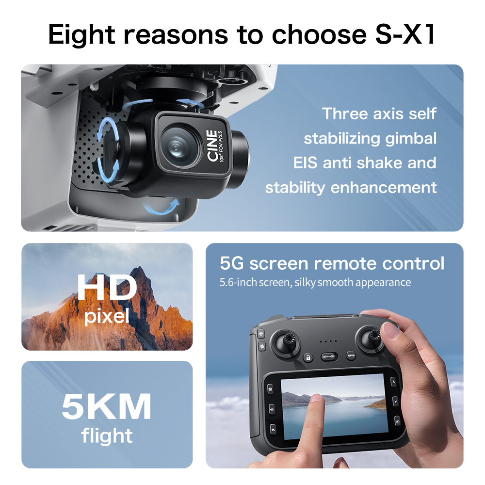 Drone Lenovo S-X1 8K HD Profis - Rc Hobby China avaliação e preço