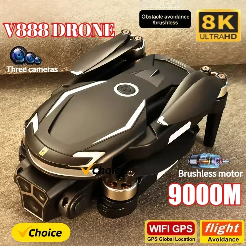 Novo Drone V888 8K GPS com Câm - Rc Hobby China avaliação e preço