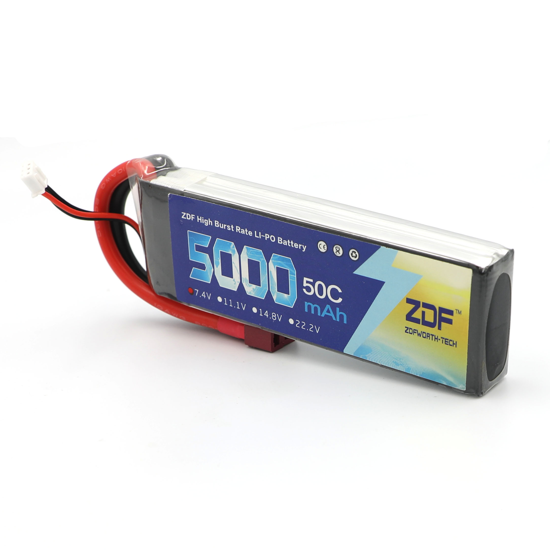 Zdf rc lipo bateria 7.4v 5000m - Rc Hobby Jet avaliação e preço